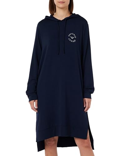 Emporio Armani Damska bluza polarowa z wiskozy, niebieski, XL