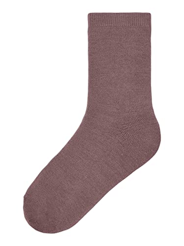 Bestseller A/S Skarpety dla dziewcząt NKFWAKSI Wool Terry XXIII, kolor peppercorn, 31/33, Ziarenko pieprzu