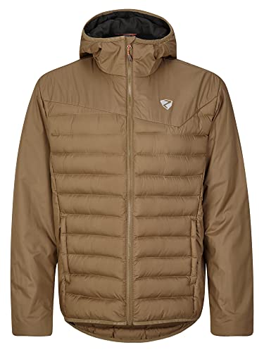 Ziener Męska kurtka termiczna NANTANO Outdoor / Skitour | wiatroszczelna, wełna, bez PFC, walnut, 56