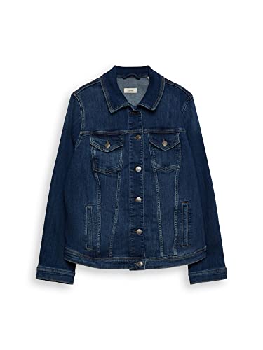 ESPRIT Damska kurtka 023EE1G329, 901/BLUE Dark WASH, 48, 901/Blue Dark Wash