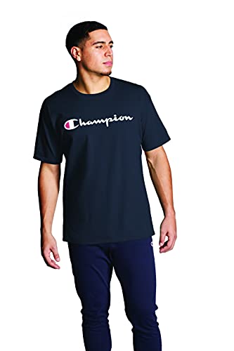 Champion Koszulka męska Classic Graphic Tee T-Shirt, Navy-y06794, XXL