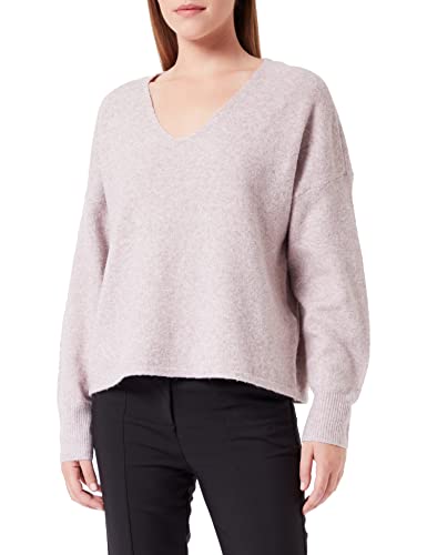 Vero Moda Damska bluzka Vmdoffy Ls z dekoltem w serek Ga Boo sweter, Woodros/Detale: melanż, XL