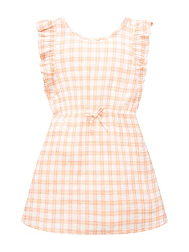 TOM TAILOR Dziewczęta sukienka w kratę 1031838, 29909 - Orange Pink Check, 116-122