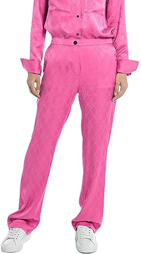 Replay Spodnie damskie z szerokimi nogawkami, 069 Fuxia, L