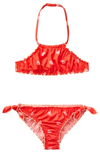 United Colors of Benetton Dziewczęcy dwuczęściowy kostium kąpielowy, Rosso A Fantasia 71y, L