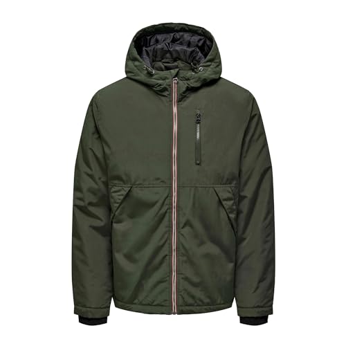 ONLY & SONS ONSJAYDEN Kurtka męska z kapturem OTW VD Parka, Peat, L, Peat, L