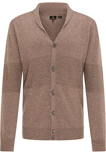 DreiMaster Klassik Męski kardigan, jasnobrązowy melanż, XXL, jasnobrązowy melanż, XXL