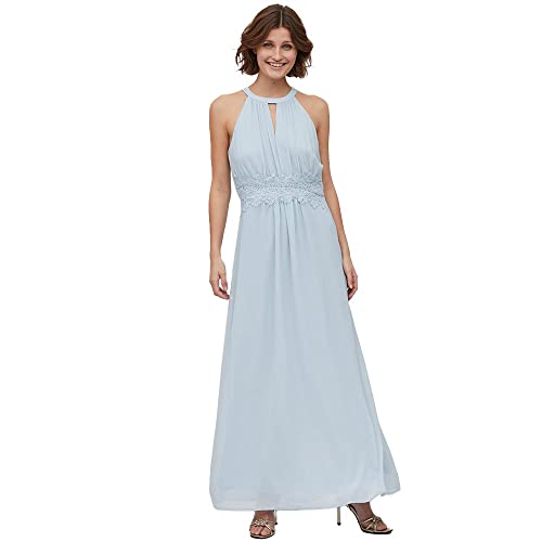 Vila Kobiety Vimilina Maxi Dress/Su Sukienka, Niebieski, 42