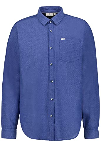 Garcia Koszula męska z długim rękawem, niebieska (Vibrant Blue), XXL, Vibrant Blue, XXL
