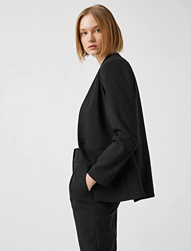 Koton Kurtka damska z dekoltem w serek, czarny (999)