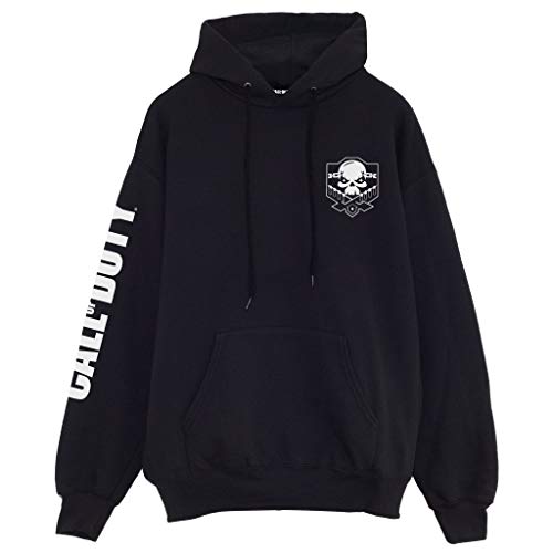 Call of Duty damska bluza z kapturem, z nadrukiem czaszki, z logo na klatce piersiowej, oficjalny produkt, czarny, 5XL