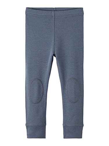 NAME IT Boy's NMMWILLOW Wool LONGJOHN XXII legginsy, turbulence, 110, Turbulence, 110