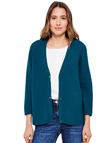 Cecil Damski kardigan z dzianiny, niebieski (Teal Blue), XS