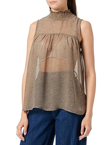 TILDEN Bluzka damska 37330997, oliwkowa wełna, XL, Oliwkowy, biały wełna, XL