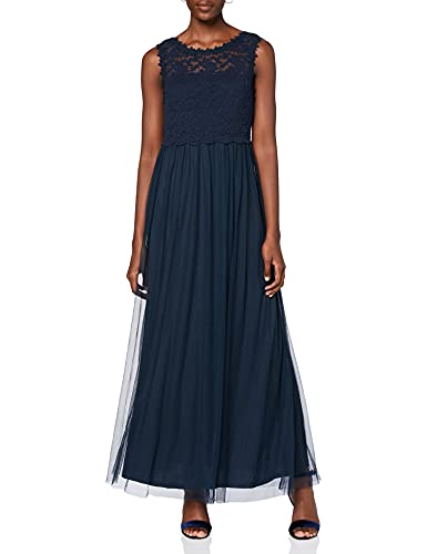 Vila Kobiety Vilynnea Maxi Dress Sukienka, Niebieski, 40