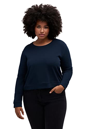 Ulla Popken Cropped bluza damska, morski, 58-60