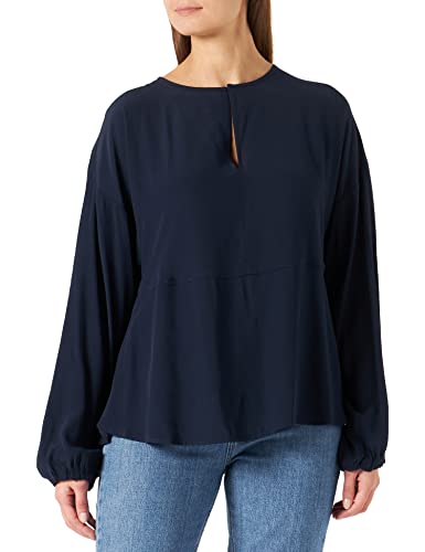 United Colors of Benetton Bluzka damska 53a0dq02e koszula, ciemnoniebieska 016, L