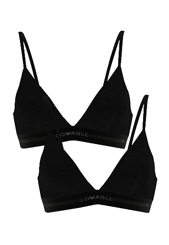 LOVABLE Biustonosz Trójkąt Bez Czapki Originals Kobiety x2, Czarny, L