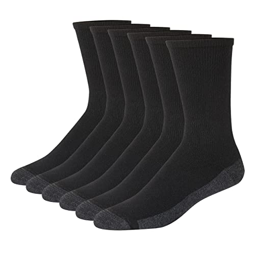 Męskie skarpety Comfortblend® Max Cushion Crew Socks, 6-pak (MC10/6), Czarny, 40-46 EU