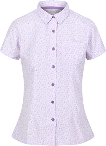 Regatta Unisex Mindano Vi damska koszulka, Pastelowe fioletowe stokrotki, 34