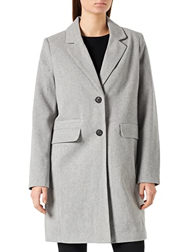 Vero Moda Women's VMBONUS Coat BOOS płaszcz, jasnoszary melanż, S, jasnoszary melanżowy, S