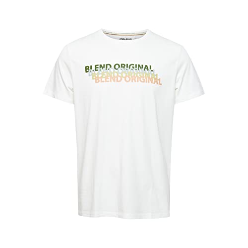Blend Męski T-shirt T-shirt, 110602/Snow biały, S, 110602/Snow White, S