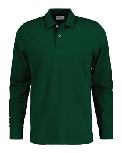 GANT Męska koszulka polo Pique Ls, zielony (Forest Green), M