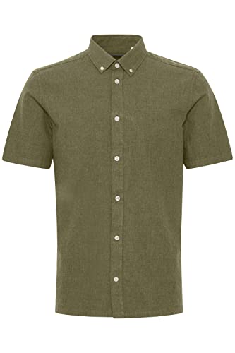 CASUAL FRIDAY Męska koszula CFAnton LS CC a fil, 1805211/Burnt Olive Melange, S, 1805211/Burnt Olive Melange, S