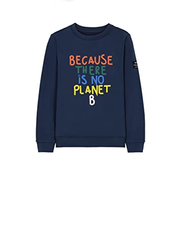 ECOALF Bluza dziecięca Sienalf, bawełniana bluza z recyklingu, bluza z długim rękawem, bluza z kapturem, Niebieski Indygo, 6 lat