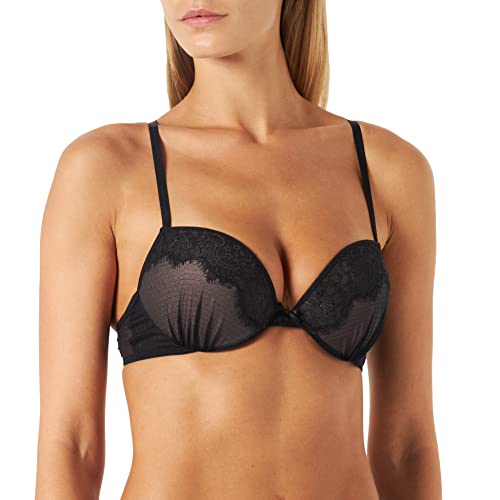 Lovable Damski uwodzicielski biustonosz push-up, Czarny (Nero 004), 85C