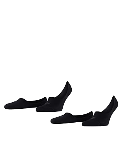 Burlington Mężczyźni Stopki Everyday 2-Pack M IN Bawełna niewidoczne jednokolorowe 2 Pak, Czarny (Black 3000), 39-40