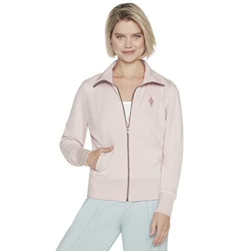 Skechers Damska bluza z kapturem The HOODLESS Diamond Jacket bluza z kapturem, palony liliowy, S, Polerowany liliowy, S