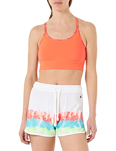 Champion Damski sportowy biustonosz sportowy C-tech Quick Dry Taped Logo Medium Support Strawberry Rose, XL
