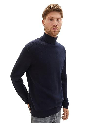 TOM TAILOR sweter męski, 13160 – Knitted Navy Melange, L