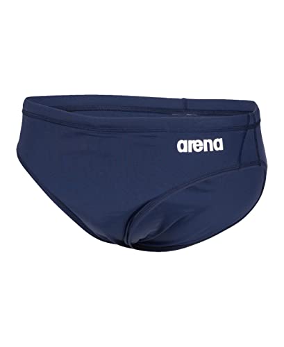 ARENA Chłopięce majtki kąpielowe Boy's Team Solid Slip, granatowo-białe, 12-13 anni, granatowo-biały, 12-13 Lat