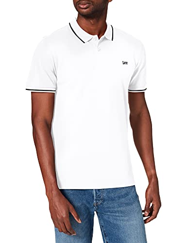 Lee Koszulka męska Pique Polo, Bright White (Lj), S