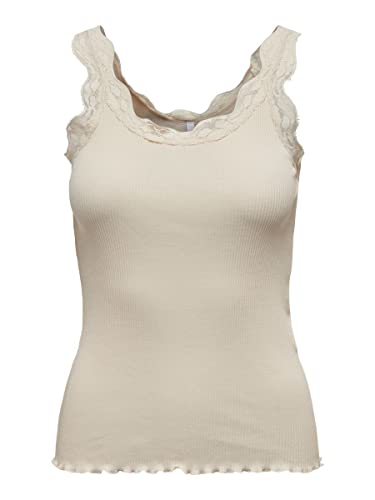 ONLY Women's ONLMICHELA LACE SL NN Top, Pumice Stone, S