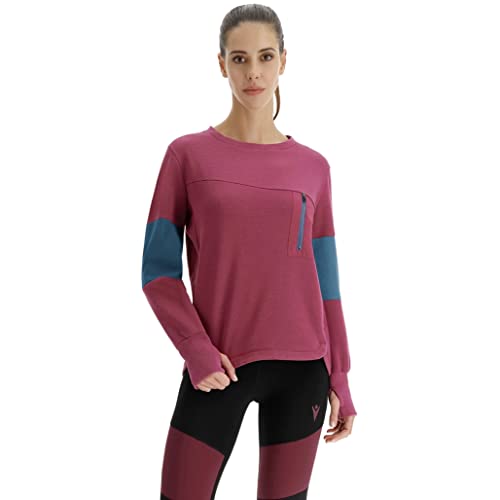 Macron Damska bluza Athleisure Scc Jeddah Ligt Strtch SwtShrt Lbrd/Lavio Wmn, kasztanowa, M, Kasztanowy, M