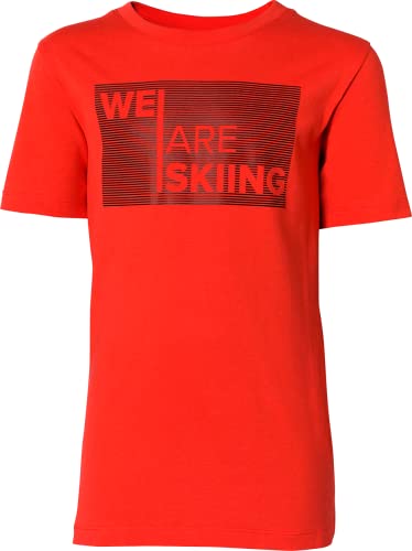 ATOMIC RS KIDS T-SHIRT - T-shirty w kolorze czerwonym - trwała i wygodna koszulka - koszulki z nadrukiem dla dzieci - lekka koszulka z krótkim rękawem - top dla dziewcząt i chłopców, czerwony, m