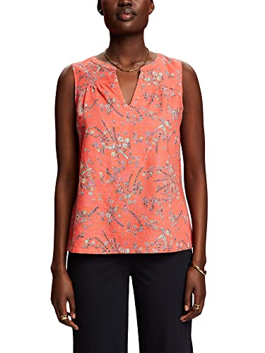 edc by ESPRIT Damska bluzka 043CC1F310, 873/CORAL ORANGE 4, XXS, 873 / Coral Orange 4, XXS