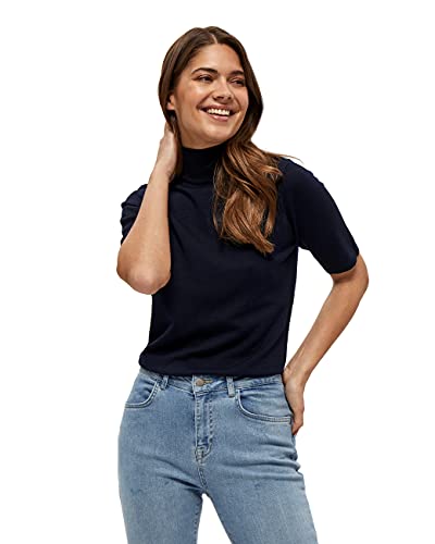 Minus Damski kardigan Milla z dekoltem w serek 3 V, drewniany dymny melanż, XS