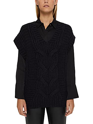 ESPRIT Sweter damski, 001/Black, S