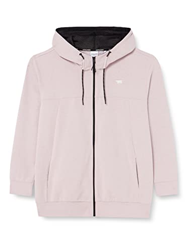 JACK & JONES PLUS Męska kurtka Jcoair Sweat Zip Hood Pls bluza z kapturem, Verdant Green/Szczegóły: melanż, 6XL, zielony (Verdant Green) / Szczegóły: melanż