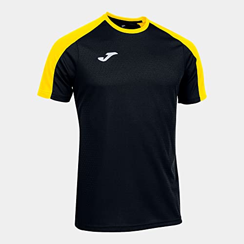 Joma Męski T-shirt z krótkim rękawem, Eco Championship T-Shirt, czarny/żółty, XS