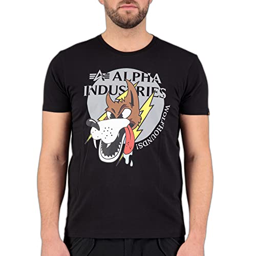 ALPHA INDUSTRIES Wolfhounds T Koszulka męska, Czarny, L