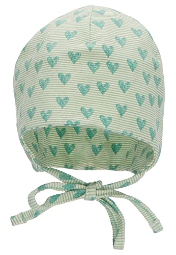 Sterntaler Dziewczęca czapka beanie, serca, zielona, 37