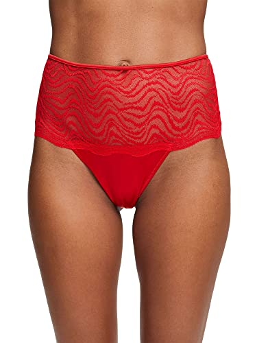 ESPRIT Bodywear Damskie stringi Moving LACE RCS h.w. Stringi, czerwone, 42, czerwony, 42