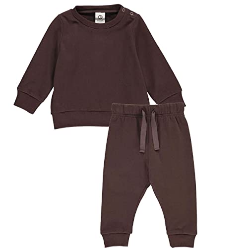 Müsli by Green Cotton Bluza chłopięca Cozy Sweat Set, kawa, 116