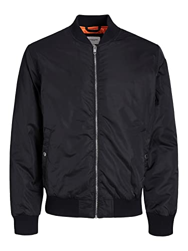 JACK & JONES Męska kurtka bomberka JJLAKE Bomber, czarna, M, czarny, M