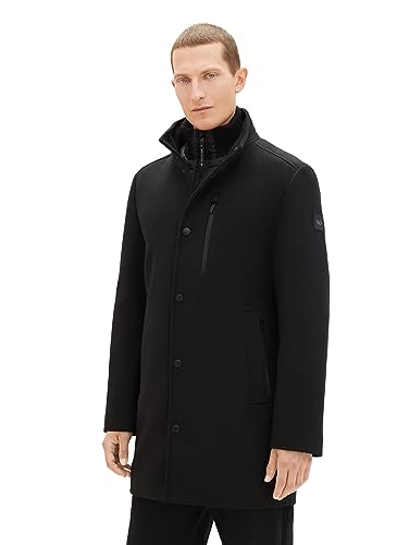 TOM TAILOR męski płaszcz wełniany, 2999 - Black, 3XL